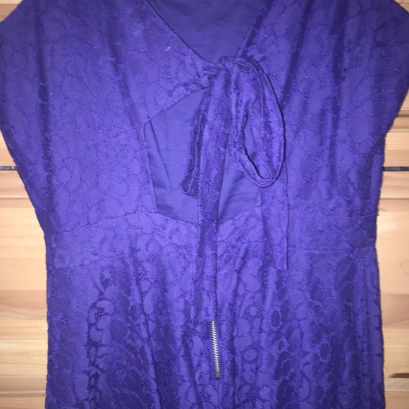 ROYAL BLUE LACE DRESS - Picture 4 of 4